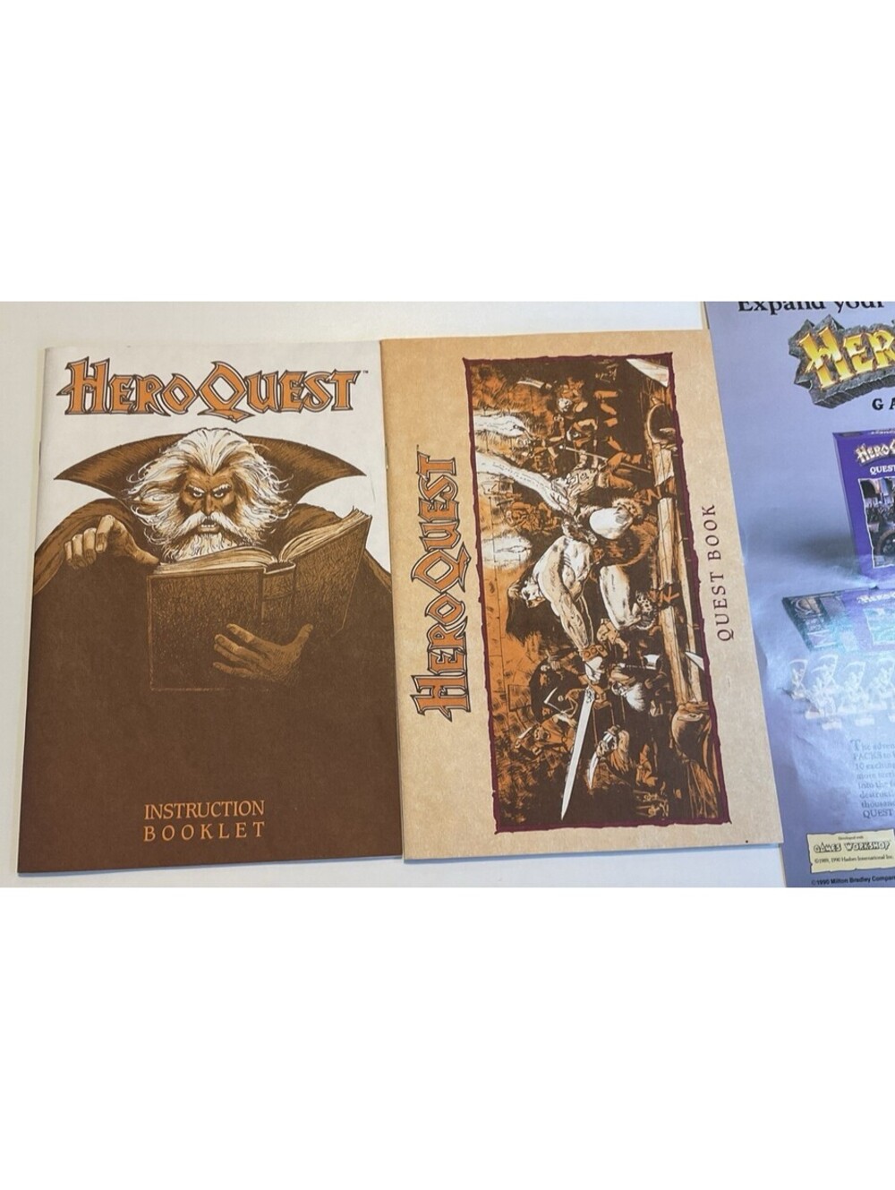 Hero Quest Replacement Instruction Booklet & Quest Book Only Board Game Vintage